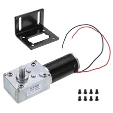 DC 12V Worm Geared Motor 10 RPM High Torque with 8mm Shaft and Lead Wires