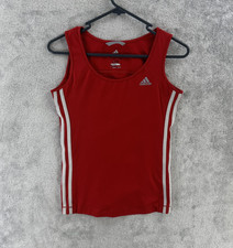 Adidas Climalite Tank Top Womens XS Red Sleev...