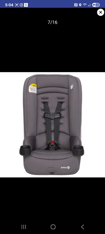 Asiento de coche elevador Safety 1st Jive 2 en 1, asiento de coche orientado hacia adelante con arnés Foto 3 de 4
