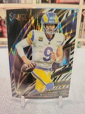 2025 Panini Select Football Club Level #219 Matthew Stafford-Zebra Prizm - Rams