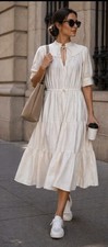 POLO RALPH LAUREN 8 36  38 Elia Tiered Midi Dress* Kleid T* H* NEUE