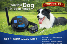 Wireless Dog Fence System Rechargeable Collar Pet Training Safe Zone