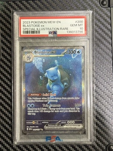 2023 POKEMON MEW EN-151 SIR #200 BLASTOISE EX PSA 10 FRESH CERT