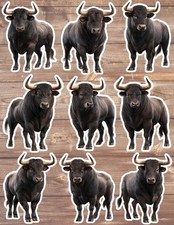Bull Die Cut Vinyl Stickers Set Scrapbooking Laptop Waterbottle
