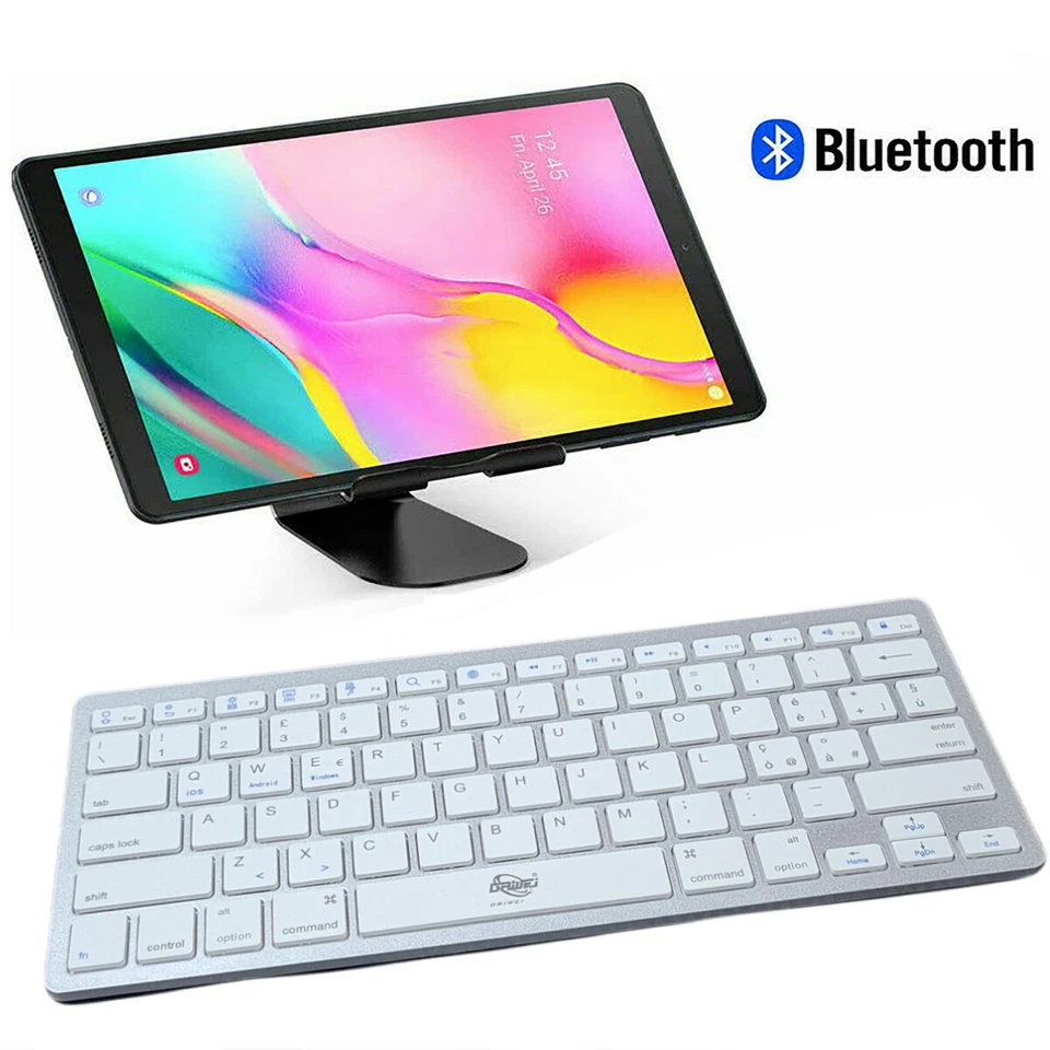 TASTIERA SLIM BLUETOOTH WIRELESS SMARTPHONE TABLET ANDROID SMART TV IOS PC 9306 - Image 2 of 4