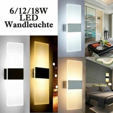 Modern LED Wandleuchte Wandlampe Flur Strahler Up Down Innen 6W 12W Leuchte DHL.