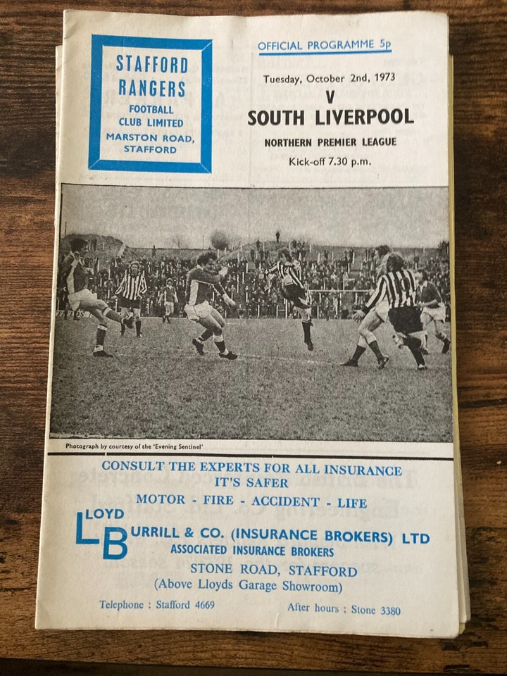 Stafford Rangers HOME programmes League & Cup 1960s 1970s FREE POST ...