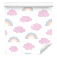 10M Vlies Tapeten Rollen Kinderzimmer Himmel Regenbogen Wolken Getupft Xxl 1602