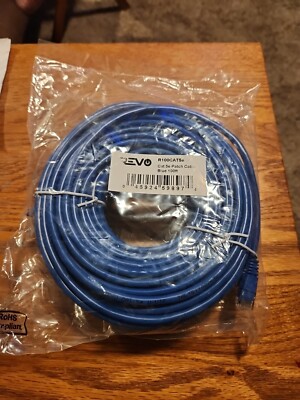 CAT5e/CAT5 Ethernet LAN Network Patch Cable Blue 100FT