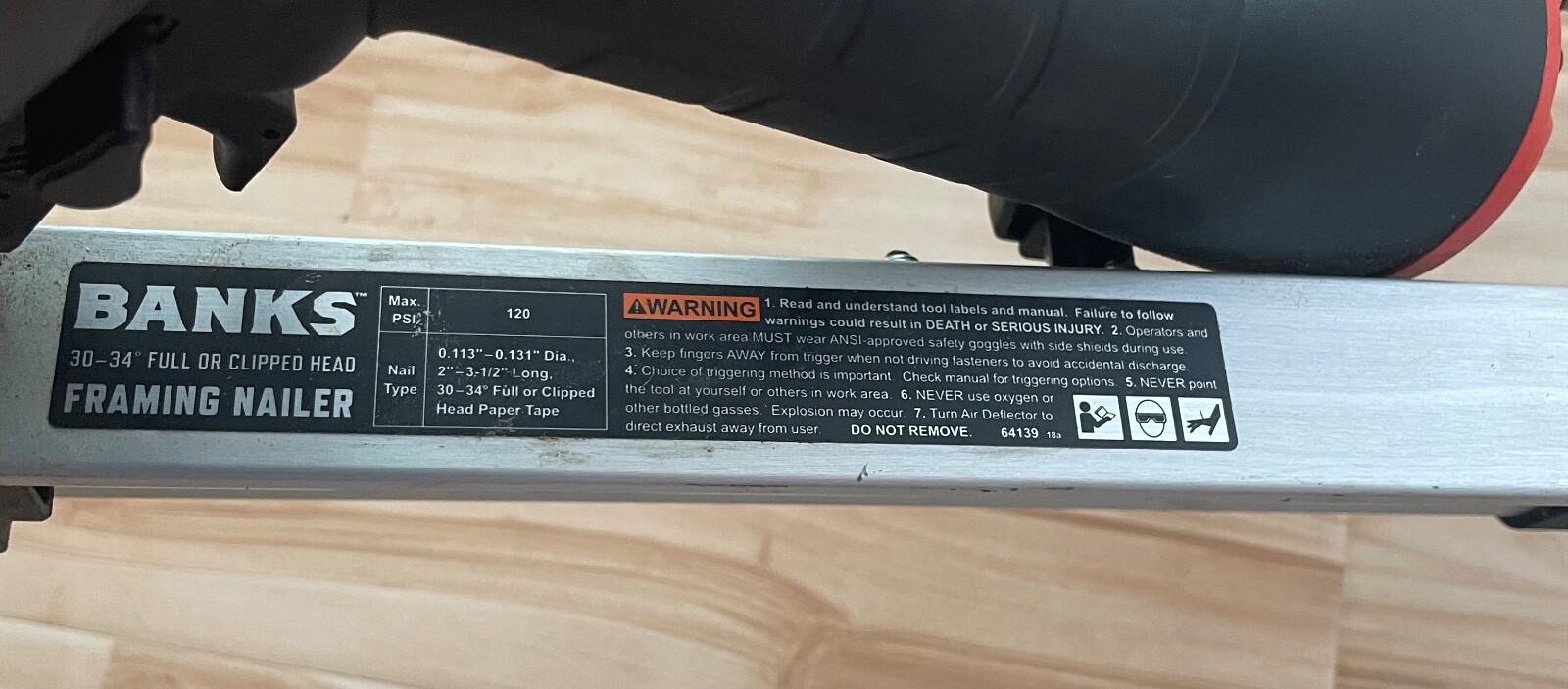 Banks 30°34° Framing Nailer Full or Clipped Head 64139 eBay