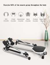 Home Gym Adjustable Exercise Rowing Machine Rower  Double Hydraulic Resistance