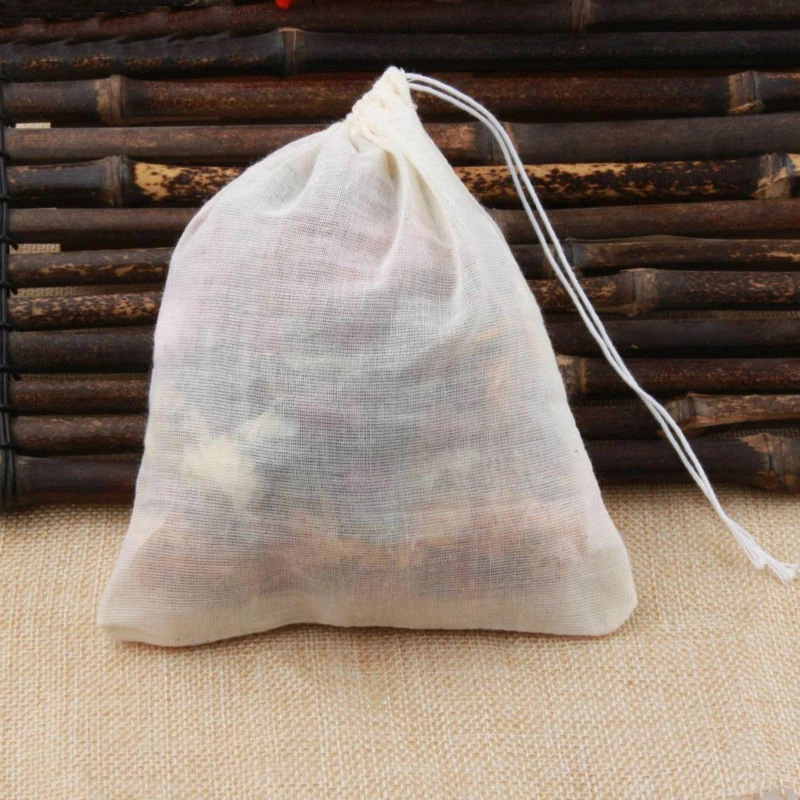 20 Pack LARGE 10x12 inch Natural Cotton Muslin Drawstring Reusable Bags - Image 3 of 4