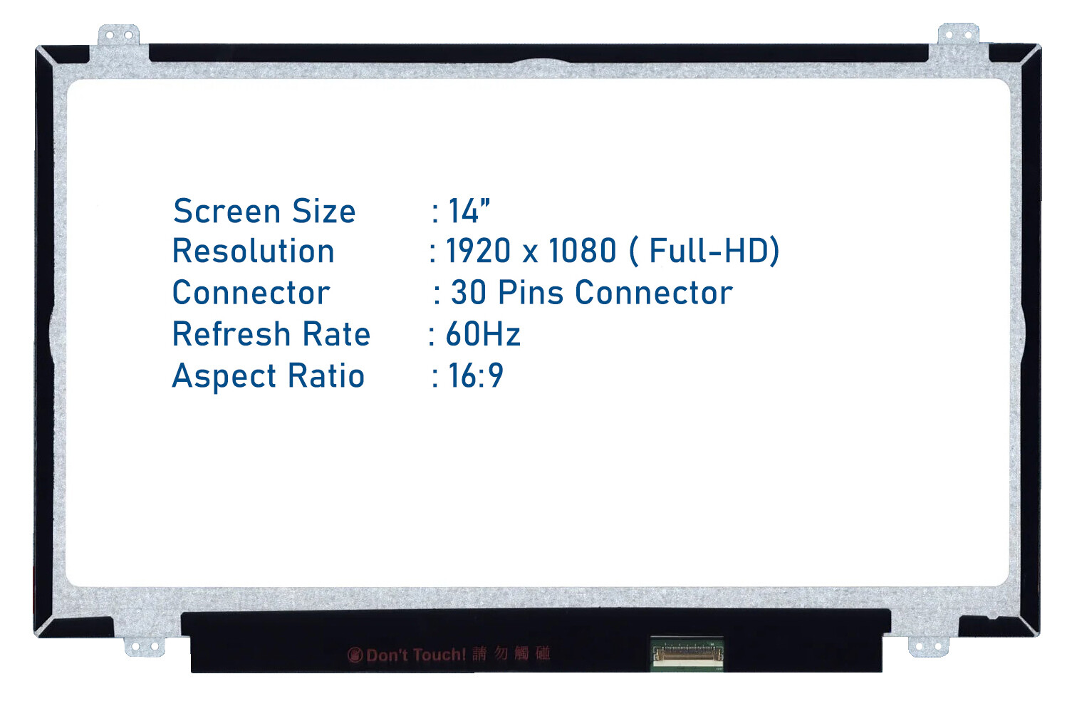 Écran LCD LED 14" Pour Lenovo ThinkPad L460 - Compatible, Format 16:9, Garantie 1 An