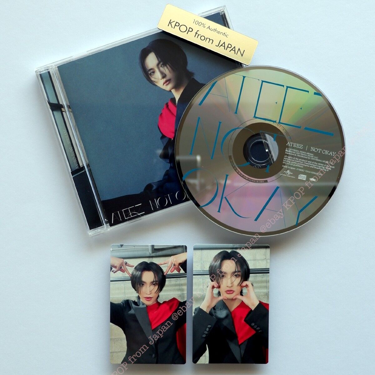 SEONGHWA ATEEZ JAPAN NOT OKAY Solo ver. CD + 2Photocards SEONGHWA ATEEZ JAPAN NOT OKAY Solo ver. CD + 2Photocards