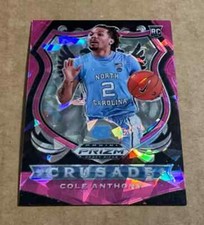 2020 Panini Prizm Draft Picks 89 Cole Anthony Rookie Pink Prizm Ice
