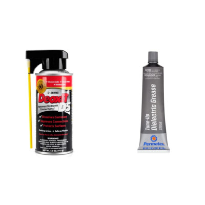 Deoxit 5% Spray Contact Cleaner, 5 Oz. and Permatex 22058 Dielectric Tune-Up Gre