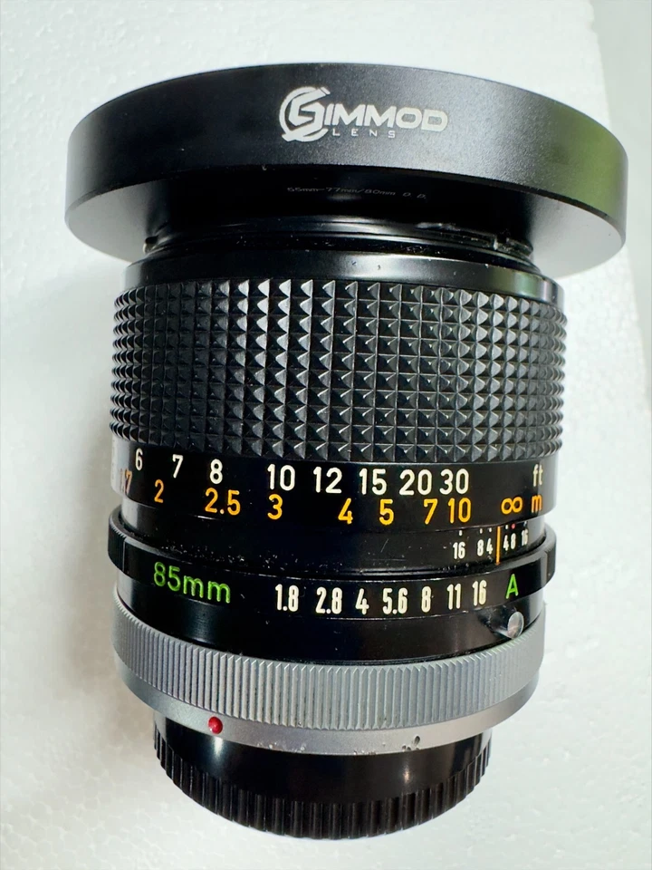 Canon FD 85mm F/1.8 SSC S.S.C Portrait Lens – Rare, Excellent Condition! - Image 3 of 4