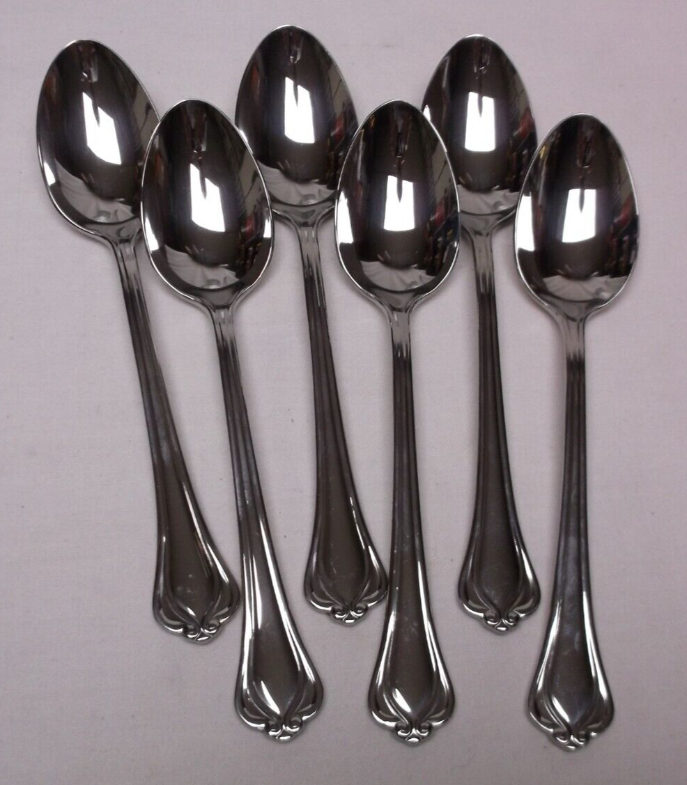 Lenox Alcott Stainless Oval Soup Teaspoons Group of 6 eBay