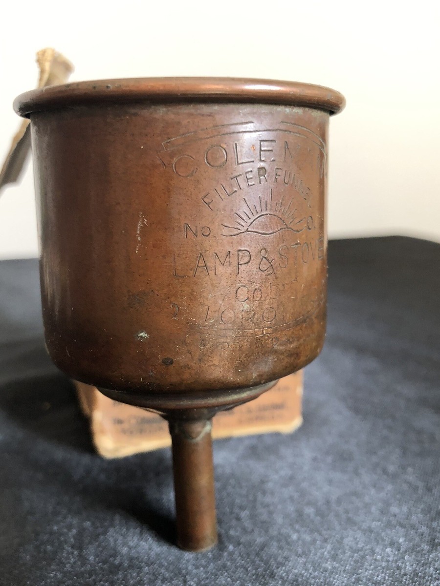 Rare Coleman Copper Filter Funnel With Box Canada No.0 | eBay