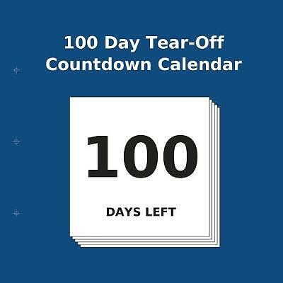 100 Day Tear-Off Countdown Calendar by Buy Countdown Calendar (Paperback Book) - Image 2