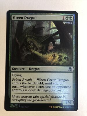 1x D&D Forgotten Realms Green Dragon Foil NM/M Magic The Gathering Mtg