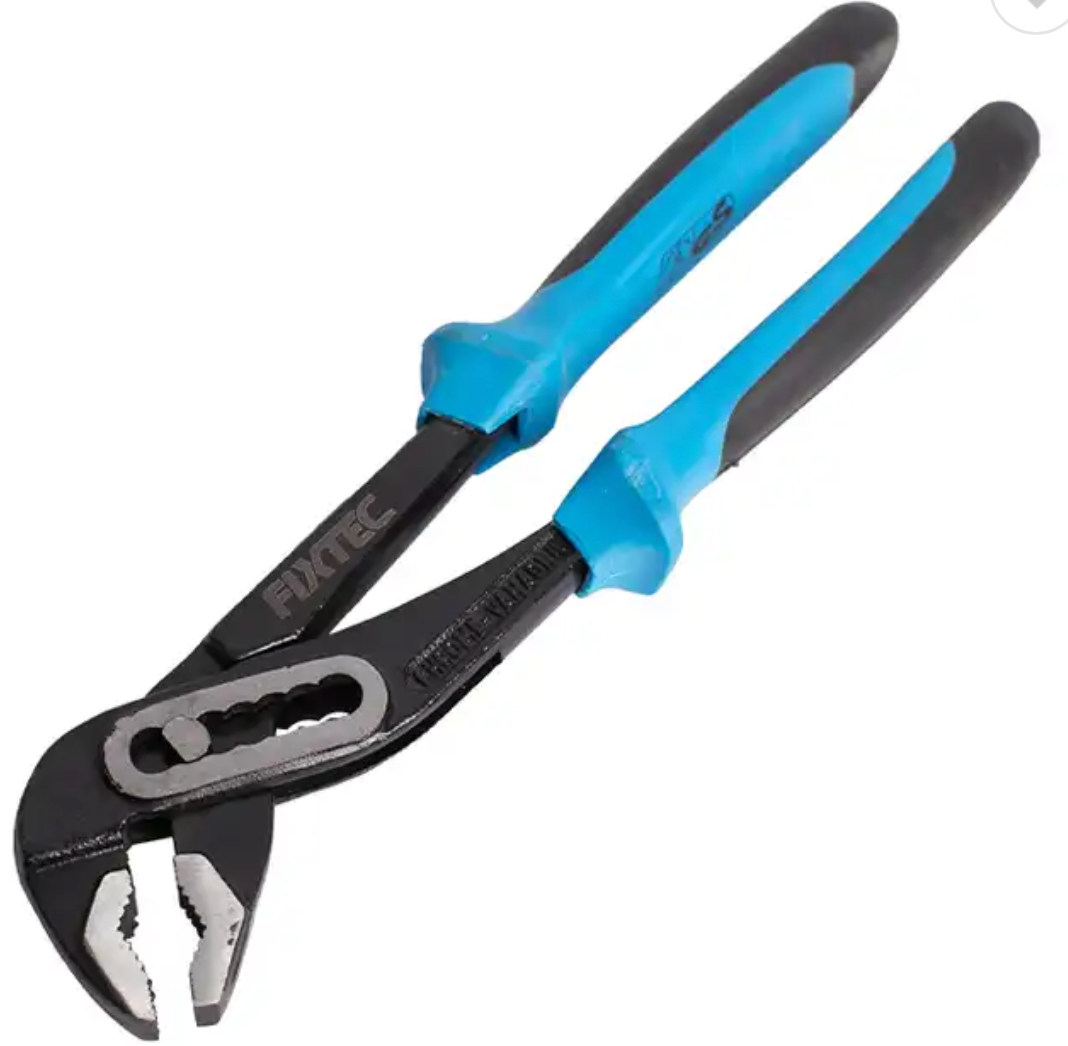 10""  Heavy Duty Adjustable Water Pump Pliers Multi Functional Blue Comfort Grips