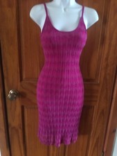 Guess Hot Pink Knit Ribbed Dress Small
