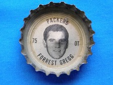 GREEN BAY PACKERS COCA COLA BOTTLE CAP FORREST GREGG #75 OT~ 1960'S ERA COKE