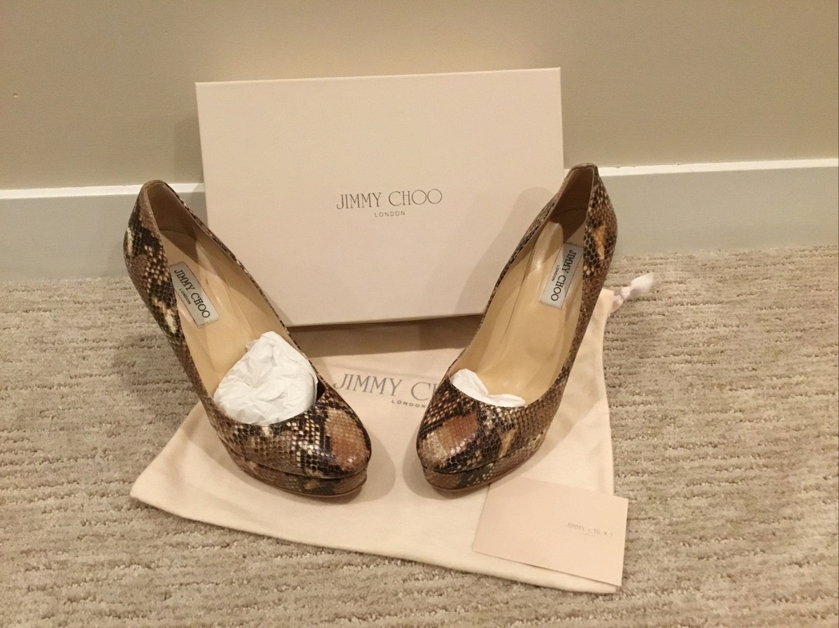 サンダル・ミュール Python Snakeskin-Print Platform Pumps YSL SAINT LAURENT TRIBUTE PYTHON SNAKESKIN PLATFORM PUMPS