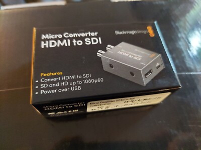 NEW NIB Blackmagic Design Micro Converter HDMI to SDI 3G Black Magic USB Powered