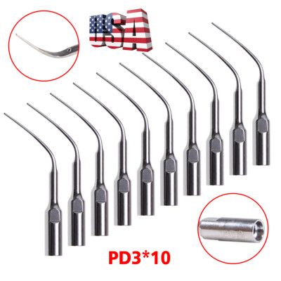 5-20Pcs Dental Ultrasonic Scaler Tips PD3 Perio for SATELEC DTE Scaler Handpiece