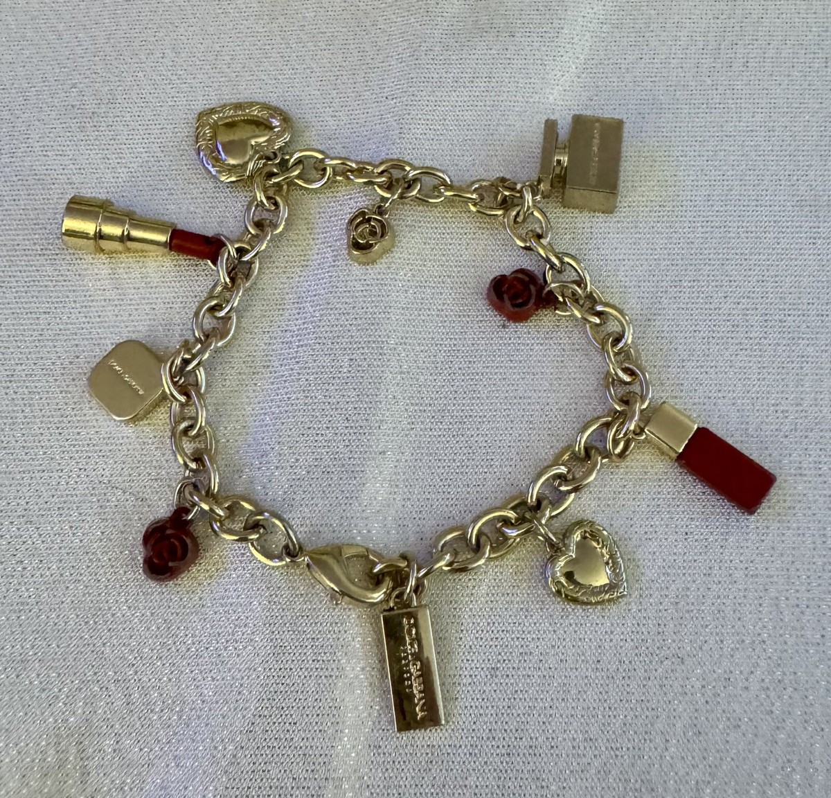 【送料&関税込】Dolce & Gabbana Brass Bracelet Vintage Rare Dolce & Gabbana Gold Tone Chunky Lipstick