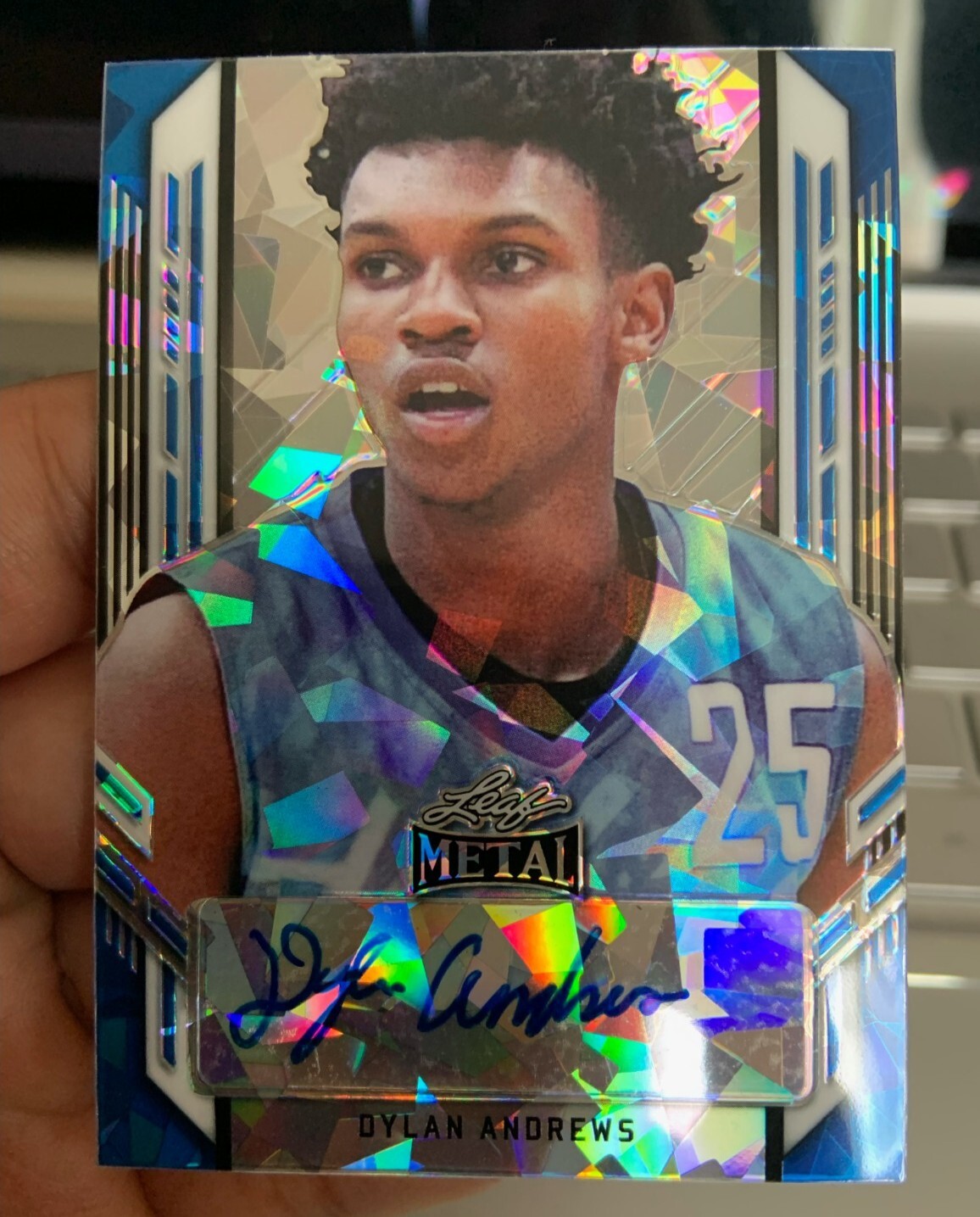 2022 Dylan Andrews Leaf Metal Auto Blue 10/25 UCLA Bruins