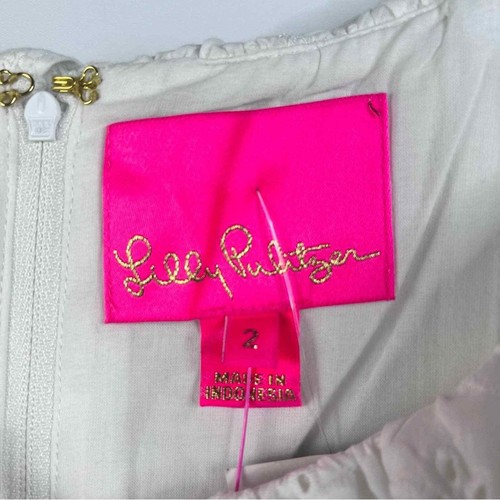Lilly Pulitzer Emie Kleid Resort weiß Ditsy Rebe Öse Größe 2 - Bild 8 von 11