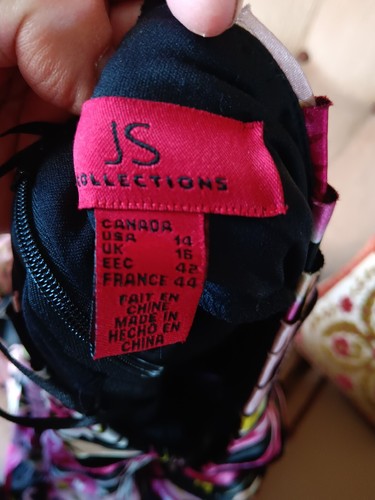 JS Collections Floral Formal Halter Dress w/ Shawl Size 14 NWT - was $179.00 - Picture 9 of 18