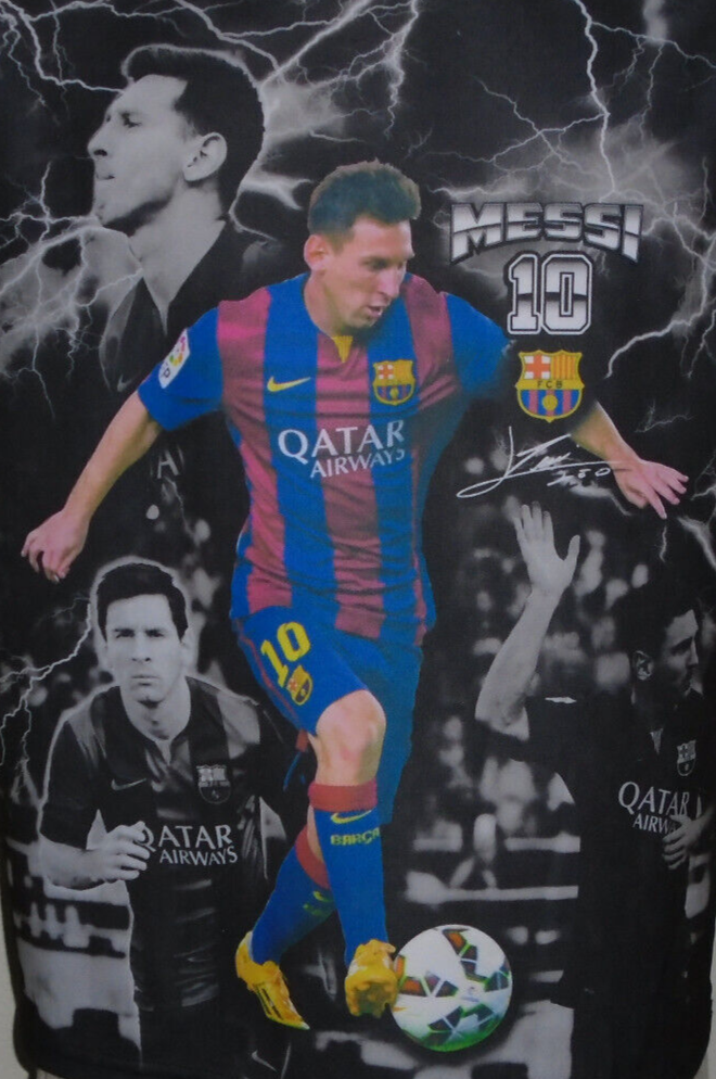 FC Barcelona Messi 10サッカーゲームシャツ Messi 10 FC Barcelona 2009 Nike Final Roma Champions League