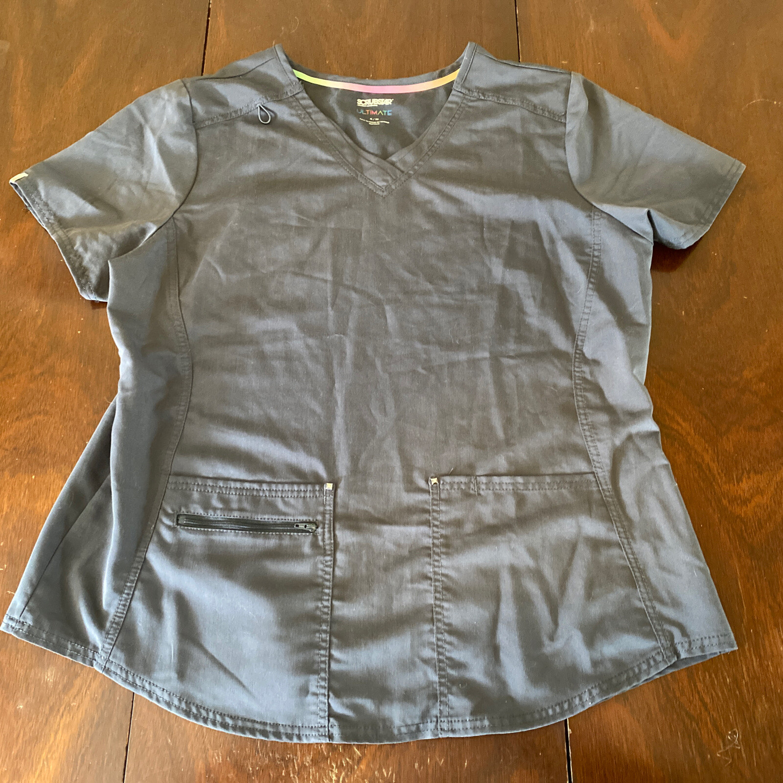ScrubStar Ultimate Gray Design Medical Scrub Top Size XL eBay