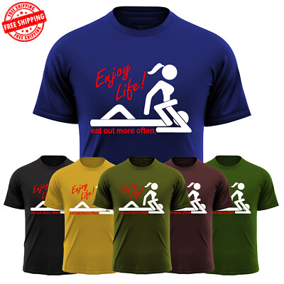 Eat Out Men's Funny T-Shirt Sarcastic Humour American Adult New USA Gift Tee