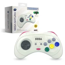 SEGA Saturn® 8-Button Arcade Pad - 2.4 GHz Wireless - White