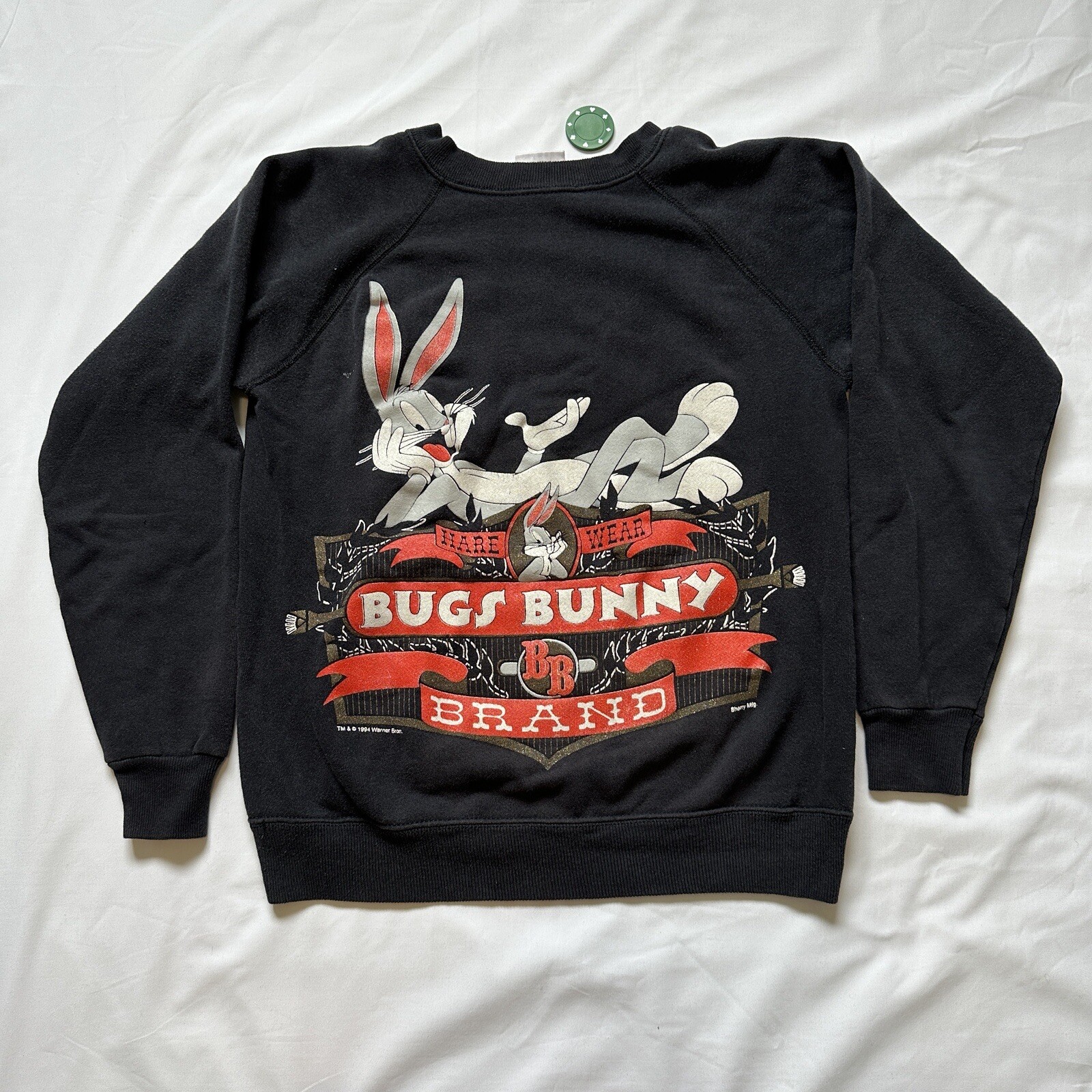 Bugs Bunny Brand Looney Tunes 1990s Hanes Black Pullo… - Gem