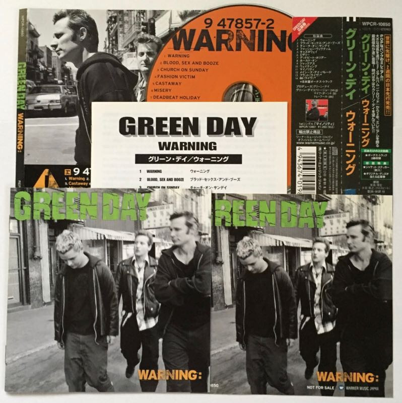 激レアGreen Day /Warning非売品プロモカセットテープ&おまけCD Green Day Warning JAPAN CD with OBI & STICKER 2 Bonus Track