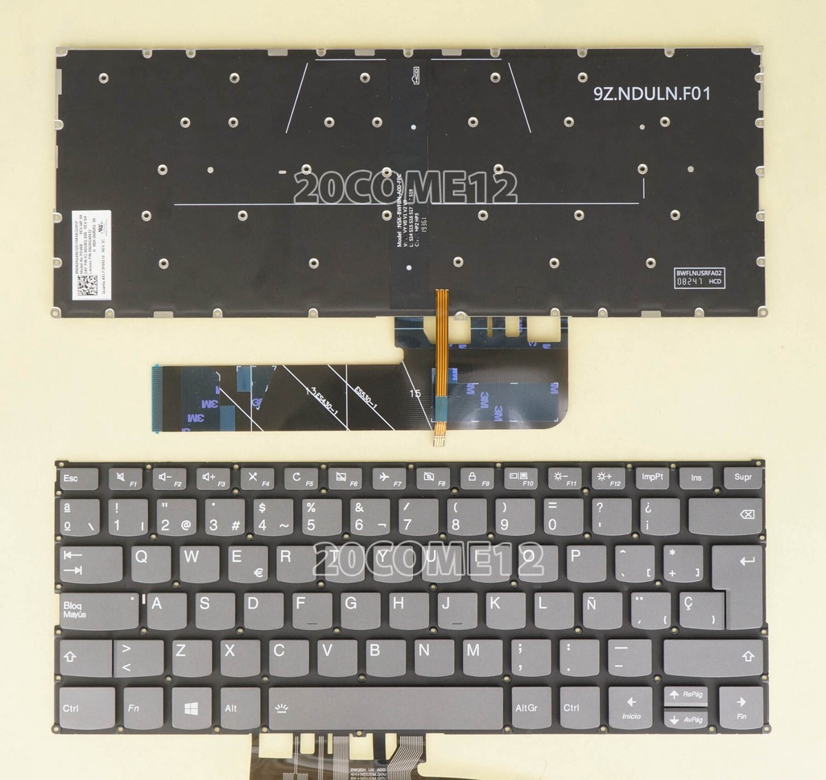 言語くん　Lenovo New for Lenovo YOGA C640-13IML C640-13IML LTE Keyboard Backlit
