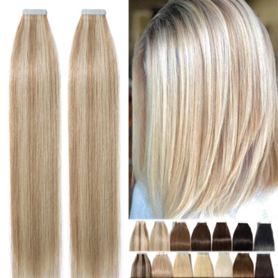 Russisch Tape Extensions 100% Remy Echthaar Tape In Remi Human Haarverlangerung