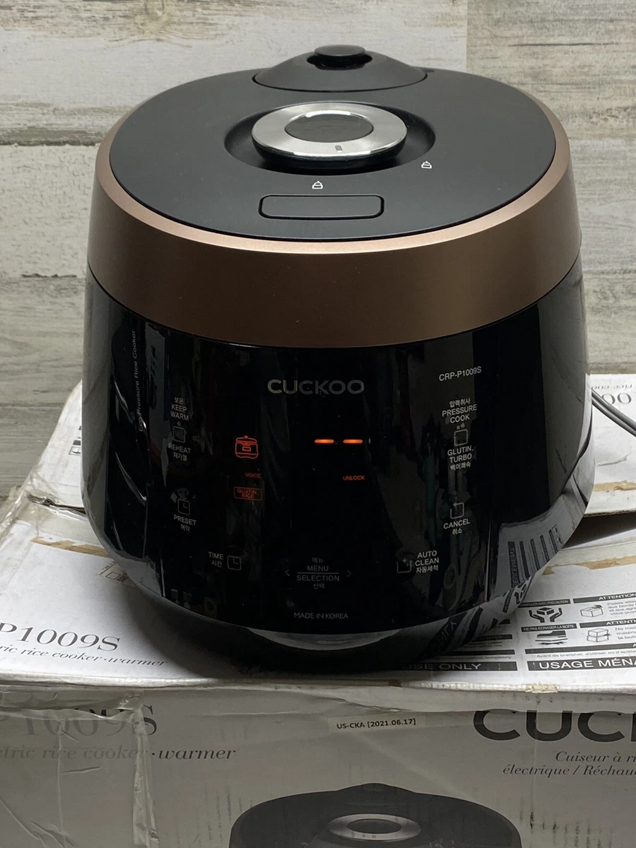 Cuckoo CRP-P1009S 10 Cups Electric Pressure Rice Cooker (Black)