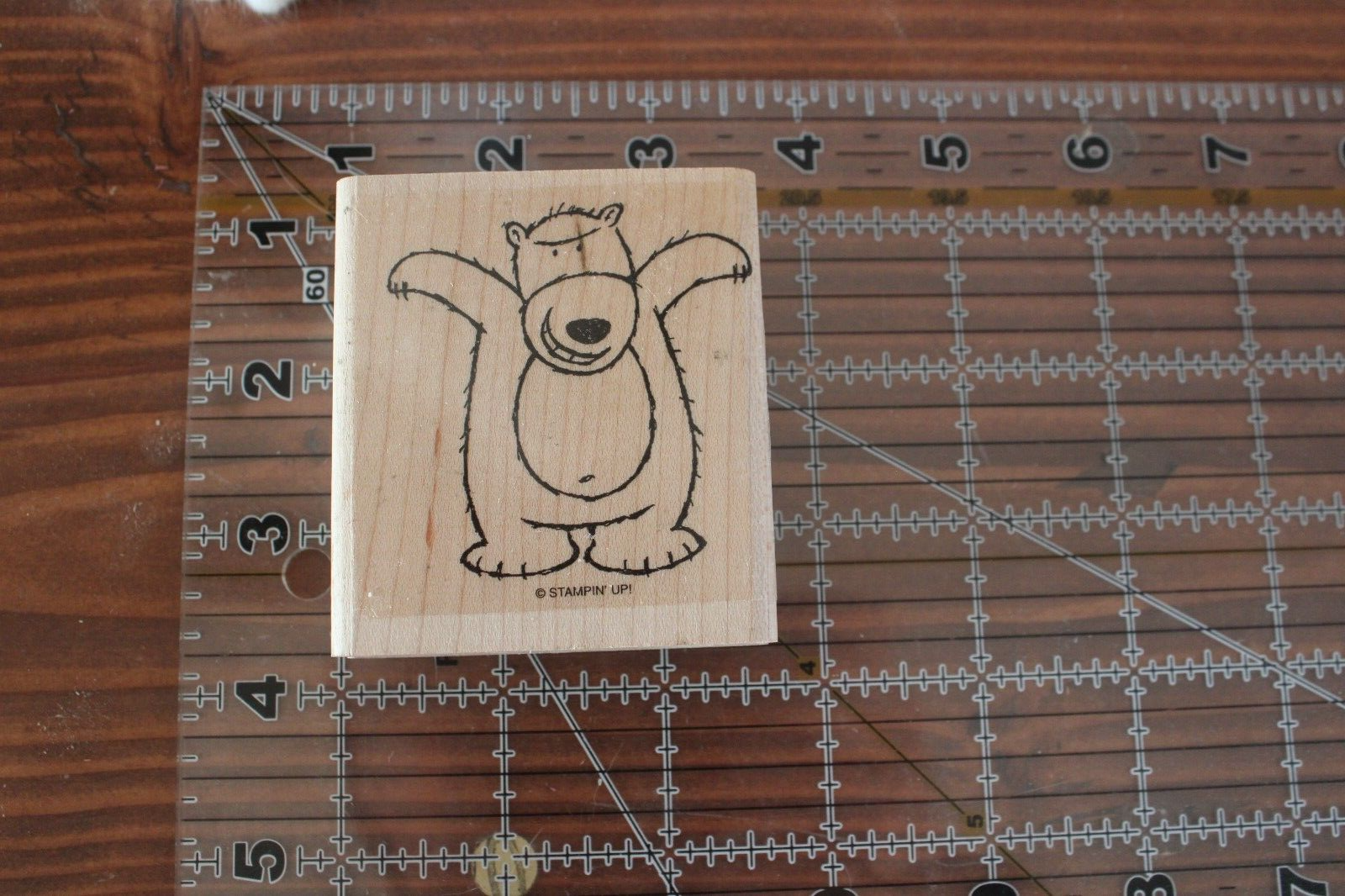 STAMPIN UP Wood Rubber Stamp Animal Pet Bear Hug Grizzly | eBay