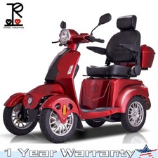800W Heavy Duty Four Wheel Mobility Scooters for Seniors  Adult 500lbs Capacity