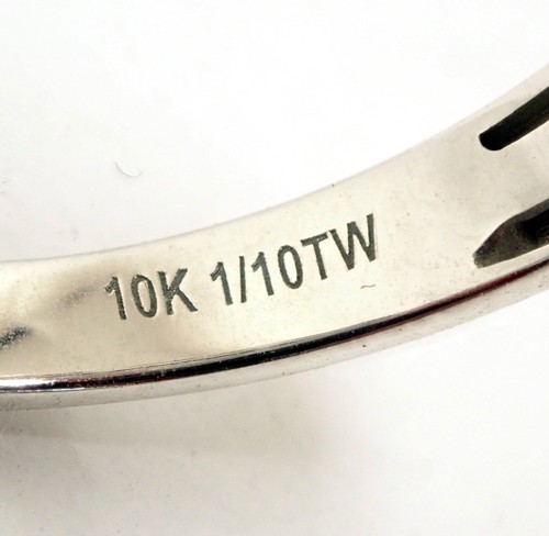 Sz 11.5 MGW 10K White Gold Diamonds 1/10ct TW Channel Set Mens Wedding Band Ring - Picture 3 of 15