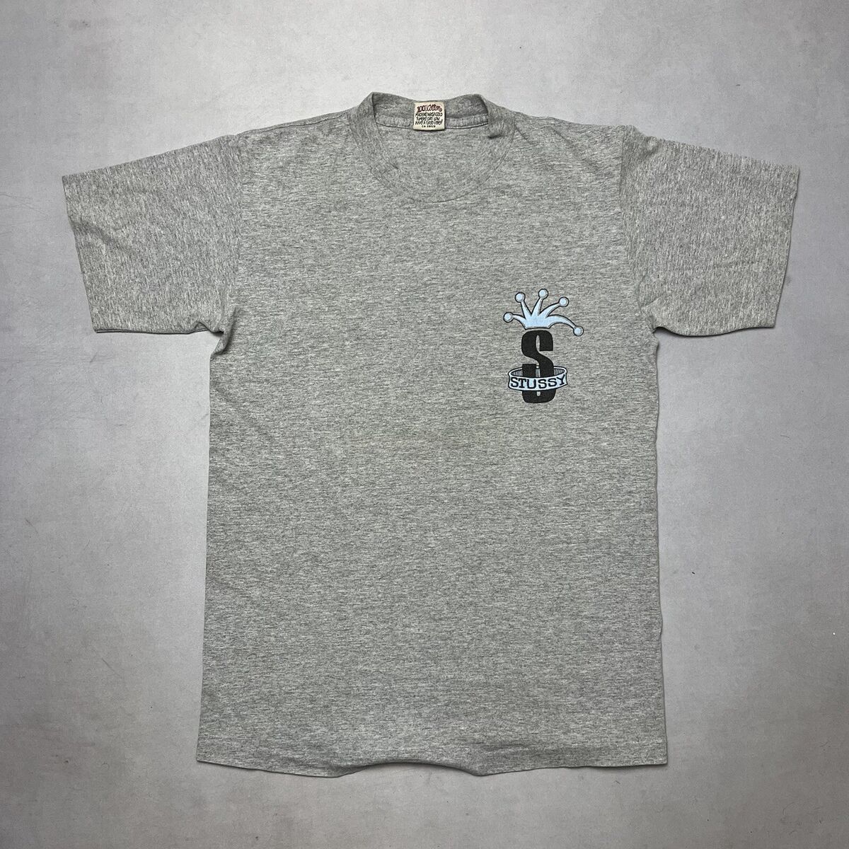 Vintage 90s Stussy Crown Jester Made In USA Single Stitch T Vintage 90s Stussy Crown Jester Made In USA Single Stitch T