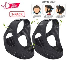 2 Pack Anti Snoring Chin Strap Sleep Apnea Snore Stop Belt Snoreless Sleep Jaw
