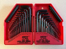 SEDY 32-Piece Hex Key Wrench Set, Metric and SAE Allen Wrenches (0.028-3/8 inch,